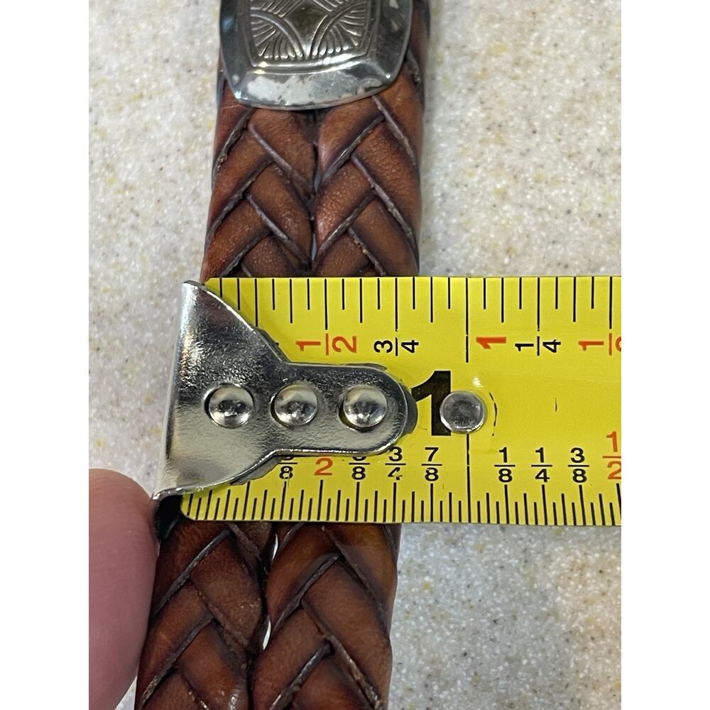 Vintage Brighton Brown Leather Braided Belt -Q2108 Women’s Size Medium -30 - Picture 11 of 11